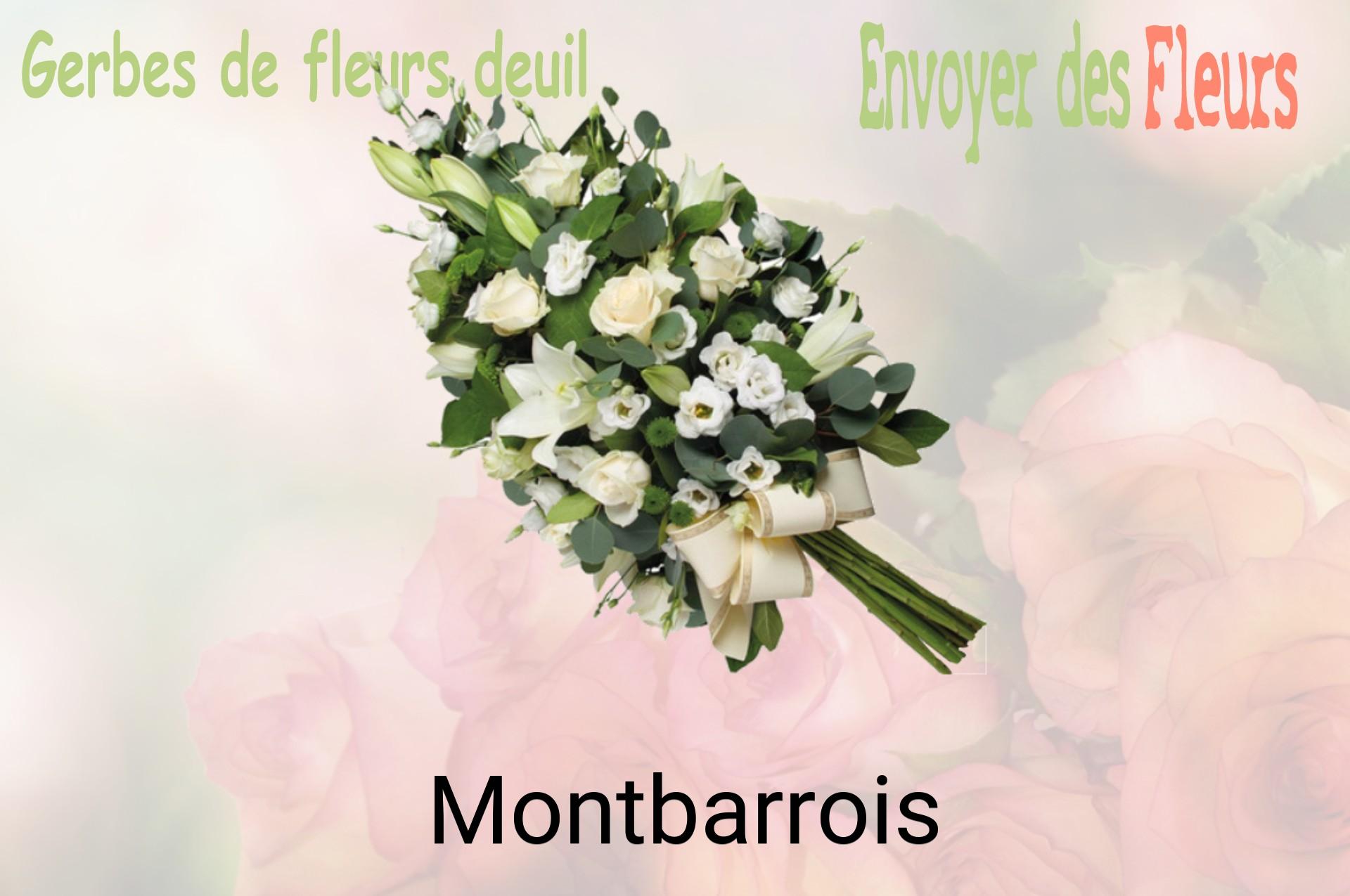 Gerbe de fleurs de deuil livrée à Montbarrois